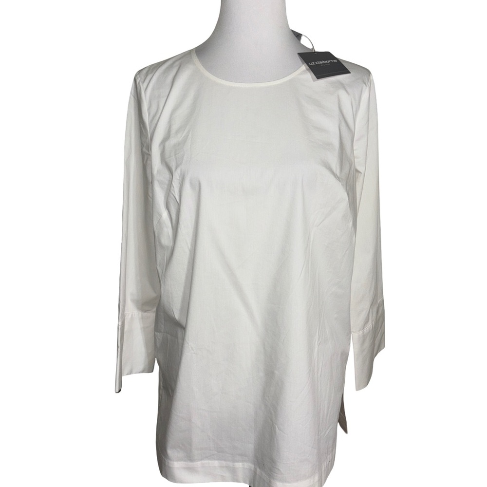 Liz Claiborne Cream Elegant Tunic Top